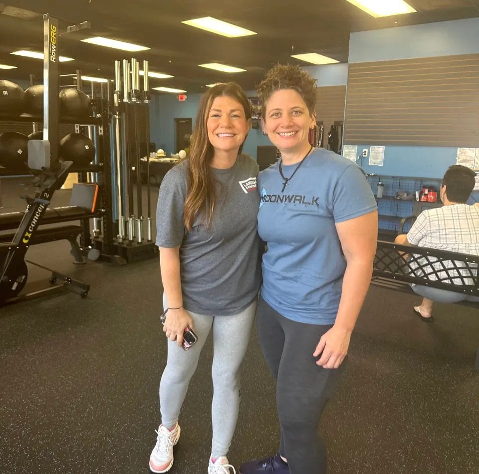 Moonwalk Fitness Two Women Smiling