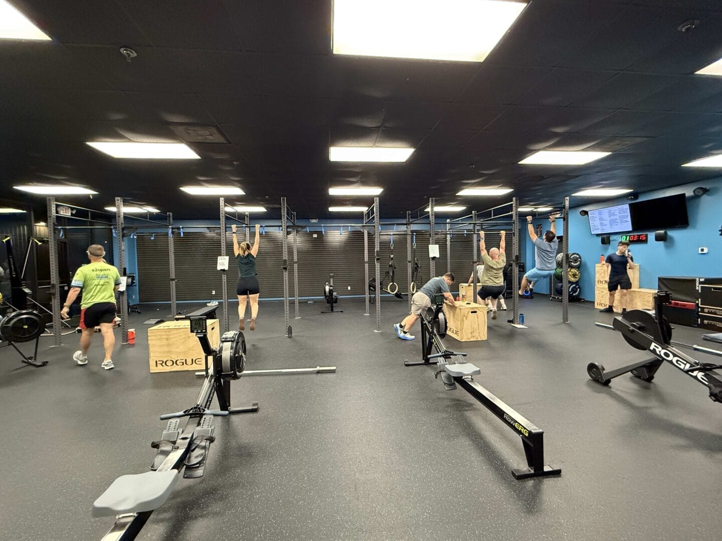 fitness class group members